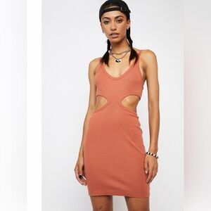 Motel Rocks bodycon brown dress